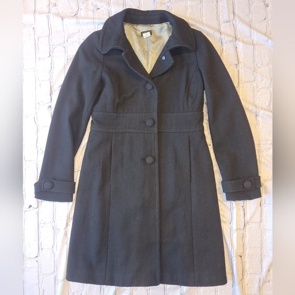 J. Crew Classic Black Trench Coat - Picture 3 of 7